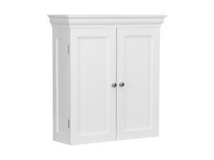 Elegant Home Fashions Stratford Removable Wooden 2 Door Wall Cabinet, White