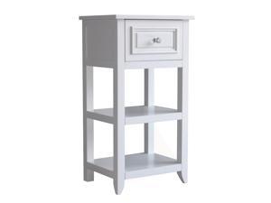 Teamson Home Wooden Bathroom Floor Cabinet With 1 Drawer White 6858