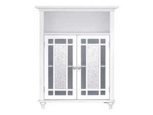 Teamson Home Wooden Bathroom Floor Cabinet Doors Windsor White ELG-529