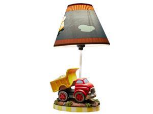 Fantasy Fields - Kids Small Car Truck Table Lamp for Boys Room, Car Bedroom Décor Toddler Lamps for Bedrooms for Boys with lampshade displays a helicopter flying through the clouds - Multicolor