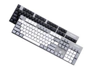 MAIBENBEN MECHREVO S1 Mechanical Gaming Keyboard 104 Keys Blue/Red/Black Switch Metal Panel Colorful Backlights Wired USB For PC Desktop Computer Laptop Notebook White/Grey Keycaps MAIBENBEN MECHREVO S1 Mechanical Gaming Keyboard 104 Keys Blue/Red/Black Switch Metal Panel Colorful Backlights Wired USB For PC Desktop Computer Laptop Notebook White/Grey Keycaps