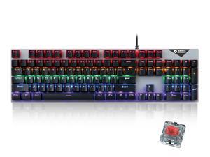 MAIBENBEN MECHREVO Z2 E-Sports Mechanical Keyboard 104 Key Gaming Backlit Keyboard Blue Switch Anti-Ghosting Metal Panel Custom Light Wired USB For PC Desktop Computer Laptop Notebook Gamers MAIBENBEN MECHREVO Z2 E-Sports Mechanical Keyboard 104 Key Gaming Backlit Keyboard Blue Switch Anti-Ghosting Metal Panel Custom Light Wired USB For PC Desktop Computer Laptop Notebook Gamers