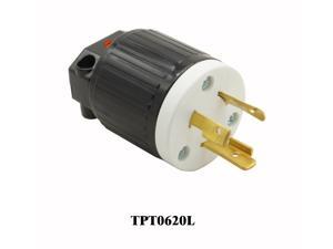 Replacement 20 Amp Twist Lock Plug Male 3 Wire 250 Volt Power Cord Nema L6-20P 