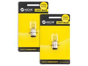 NICHE H6M Headlight Bulb Set for Yamaha Big Bear 350 Tracker 250 Kawasaki Bayou 300 220 250 Suzuki ALT125 2 Pack