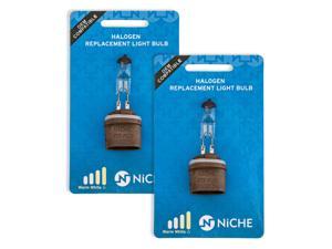 NICHE 893 Headlight Bulb for 2002-2014 Arctic Cat M5 Crossfire Sno Pro 0609-693 0409-073 0409-045 2 Pack