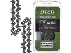 8TEN Full Chisel Chainsaw Chain 14 Inch .043 3/8 LP 50DL For Stihl MS170 MS180 023 MS210 009 010 MS201