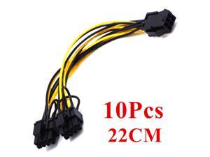 10PCS PCI Express 6 pin Female to Dual 8pin Male PCIE GPU Card Power Cable Adapter 10PCS PCI Express 6 pin Female to Dual 8pin Male PCIE GPU Card Power Cable Adapter
