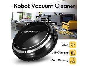 Black Automatic Rechargeable Smart Robot Vacuum Cleaner Suction Sweeping Robot