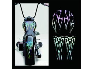 Holographic Flame Motorcycle Vinyl Decal Sticker Gas Tank & Fender Fairing Decor