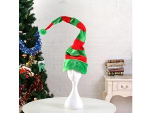 Christmas Clown Hat Christmas Party Decorations Elf Christmas Hat 24.0 inches Head circumference 35.5 inches Hat Height Plush Clown Hat Red Green Striped Hat
