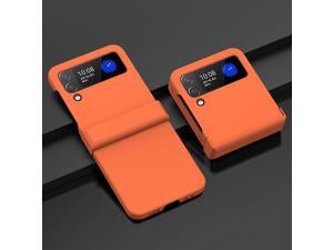 1 Pc Orange Ultra Slim Protective Phone Case For Samsung Galaxy Z Flip 3 5G Shockproof Cover