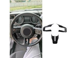 3x ABS Black Interior Steering Wheel Cover Trim Accessories For Ford Mustang 15