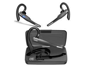 In Ear Wireless Bluetooth 5.1 Waterproof Earpiece Headset Dual Mic Earbud Noise Cancelling