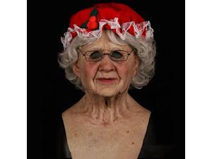 2021 Christmas Old Woman Full Head Latex Mask Realistic Face Human Mask Cosplay Props Masks