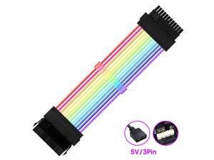 24-Pin Motherboard ARGB 5V 3Pin  Extension Cord Addressable RGB 24Pin SYNC Cord Wire