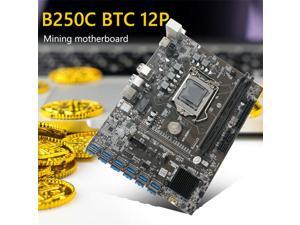 B250C BTC Mining Motherboard 12XPCIE to USB 3.0 GPU Slot LGA1151 Gen6/7 Support DDR4 DIMM RAM Computer Motherboard