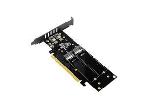 PCIe 4.0 X4 Expansion Bifurcation Card M.2 X16 Supports 4 NVMe M.2 M key 2260 2280  22100 22110