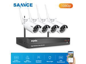 SANNCE 1080p Wireless IP Security Camera System 24/7 Protection for Every Angle with AI Human Detection,Warm Supplement Light,Smart Motion SANNCE 1080p Wireless IP Security Camera System 24/7 Protection for Every Angle with AI Human Detection,Warm Supplement Light,Smart Motion