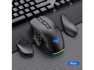 AULA H510 Wired MMO Gaming Mouse with 9 Side Buttons Programmable, RGB Chroma Backlit, High Precision 10,000 DPI Dual-Mode Office Games Mouse, Ergonomic Optical PC Mac Computer MOBA/FPS Mice AULA H510 Wired MMO Gaming Mouse with 9 Side Buttons Programmable, RGB Chroma Backlit, High Precision 10,000 DPI Dual-Mode Office Games Mouse, Ergonomic Optical PC Mac Computer MOBA/FPS Mice