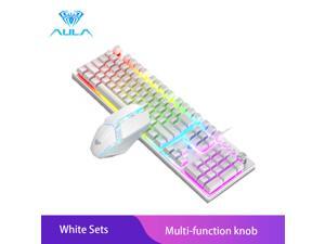 AULA T200 Wired Gaming Keyboard Mouse Combos 104 keys Multimedia Knob Mix Backlight Keyboard Gaming Set for Notebook Desktop AULA T200 Wired Gaming Keyboard Mouse Combos 104 keys Multimedia Knob Mix Backlight Keyboard Gaming Set for Notebook Desktop