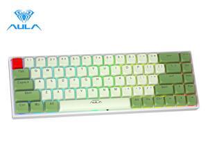 Aula F3068 68 Keys Bluetooth+Wired Dual Mode RGB Mechanical Keyboard Hot Swappable Switch Full keys Anti-ghosting Cool Backlight Effect for Pc Laptop Offical Computer Aula F3068 68 Keys Bluetooth+Wired Dual Mode RGB Mechanical Keyboard Hot Swappable Switch Full keys Anti-ghosting Cool Backlight Effect for Pc Laptop Offical Computer
