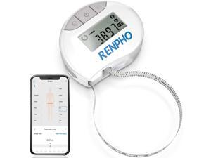 Smart Tape Measure Body with App - RENPHO Bluetooth Measuring Tapes for Body Measuring, Weight Loss, Muscle Gain, Fitness Bodybuilding, Retractable, Measures Body Part Circumferences, Inches & cm
