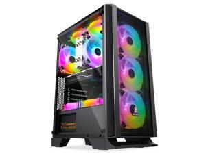 Segotep ATX Mid Tower Gaming Computer Case, USB 3.0 Water Cooling PC Case Tempered Glass, M-ATX Desktop Case, 8 Fan Positions without Case Fan, E-sports Game Office, XR Black Segotep ATX Mid Tower Gaming Computer Case, USB 3.0 Water Cooling PC Case Tempered Glass, M-ATX Desktop Case, 8 Fan Positions without Case Fan, E-sports Game Office, XR Black