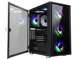 HiHOCH ATX Mid Tower Computer Gaming Case, with 3X140mm Fans, USB 3.0 Door Open Tempered Glass PC Case, M-ATX/ITX Fully Transparent Desktop Case, 6 Fan Positions, Support 120/240 Liquid Cooler ZQG HiHOCH ATX Mid Tower Computer Gaming Case, with 3X140mm Fans, USB 3.0 Door Open Tempered Glass PC Case, M-ATX/ITX Fully Transparent Desktop Case, 6 Fan Positions, Support 120/240 Liquid Cooler ZQG