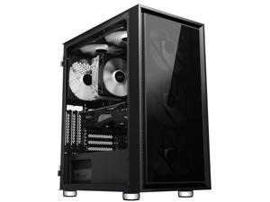HiHOCH ATX Mid Tower Computer Gaming Case, with 3X140mm Fans, USB 3.0 Door Open Tempered Glass PC Case, M-ATX/ITX Fully Transparent Desktop Case, 6 Fan Positions, Support 120/240 Liquid Cooler ZQG HiHOCH ATX Mid Tower Computer Gaming Case, with 3X140mm Fans, USB 3.0 Door Open Tempered Glass PC Case, M-ATX/ITX Fully Transparent Desktop Case, 6 Fan Positions, Support 120/240 Liquid Cooler ZQG