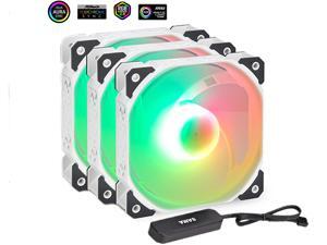 HiHOCH ARGB & PWM Case Fans, 120mm PC Fans Silent Fans with Fan Hub, 12cm Computer Case Fan, 5V ARGB Motherboard Sync, Hydraulic Silent Bearing, 4PIN PWM Interface, 3 Pack White BD HiHOCH ARGB & PWM Case Fans, 120mm PC Fans Silent Fans with Fan Hub, 12cm Computer Case Fan, 5V ARGB Motherboard Sync, Hydraulic Silent Bearing, 4PIN PWM Interface, 3 Pack White BD