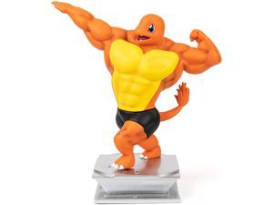 Solar Powered Weightlifting Body Builder Muscle Man Blue Bobblehead Toys New 
