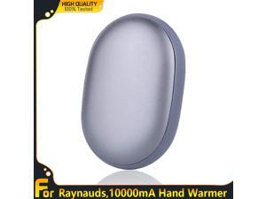 SkyGenius 10000mAh Reuseable Electric Heated Hand Warmers USB Rechargeable Heating Warmer Powerbank 2in1 Warm Gray, Winter Holiday Gift
