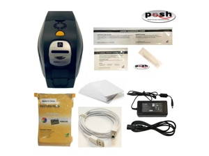 Complete Zebra ZXP Series 3 Card Printer Bundle- PS, Cards, Ink, & Cleaning Kit!