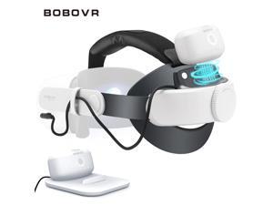 BOBOVR M1 Plus Sport Battery Strap Twin Charger Station Combo For Meta/Oculus Quest 2 Fitness Elite Strap Recirculating Power Supply System
