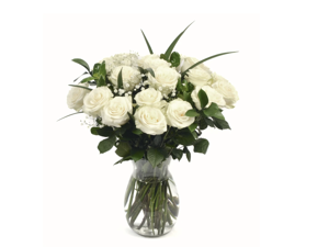 Maya's Flowers - 18 Fresh White Roses Maya's Flowers - 18 Fresh White Roses