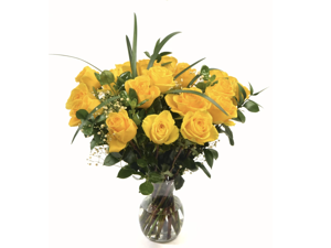 Maya's Flowers - 18 Fresh Yellow Roses Maya's Flowers - 18 Fresh Yellow Roses