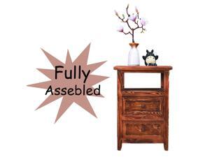 End Tables with 2 Drawers(Fully Assembled) - Small Wood Nightstand/Side Table/Storage Cabinet(No Assembly Required Furniture) for Livingroom, Bedroom-Brown End Tables with 2 Drawers(Fully Assembled) - Small Wood Nightstand/Side Table/Storage Cabinet(No Assembly Required Furniture) for Livingroom, Bedroom-Brown