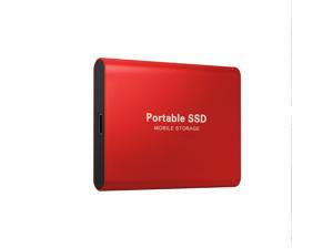 SSD External Hard Drive USB 3.1 Type-C 500G 1TB 2TB 4TB 6TB 12TB Mobile Solid State Drive Portable Hard Drive for PC Laptop Mac Data Storage and Transfer(Black, red, blue) Red 4TB
