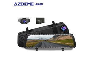 AZDOME AR08 10" Mirror Dash Cam Streaming Media Full-Screen Touching ADAS Dual Lens Night Vision 1080P Front 720P Backup Car DVR with 64GB SD Card AZDOME AR08 10" Mirror Dash Cam Streaming Media Full-Screen Touching ADAS Dual Lens Night Vision 1080P Front 720P Backup Car DVR with 64GB SD Card