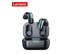 Lenovo XT82 TWS Wireless Earphones Bluetooth 5.1 Headphones Dual Stereo Gaming Earbuds Noise Reduction Bass Touch Control Headset with Mic LED Digital Display (Black)