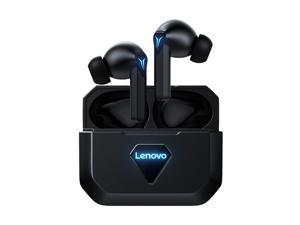 Lenovo GM6 TWS Wireless Bluetooth Headphones Game/Music Dual Mode Low Latency Professional Gaming Headset Long Battery Life In-ear Sports Earbuds HD Call Noise Cancelling Earphones with Mic (Black)