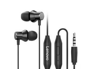 Lenovo HF130 In-ear Wired Earbuds Sound Heavy Subwoofer Driver Stereo Earphones Sports Earbuds with Mic 3.5mm Plug Headset (Black)