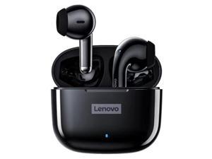 Lenovo LP40 Upgrade TWS Wireless Earphones Bluetooth 5.1 Headphones with Mic Dual Stereo Noise Reduction Headset Low Latency Sports Earbuds (Black)