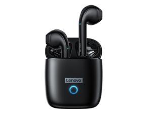 Lenovo LP50 TWS Bluetooth Earphones Gradient LED Light 9D Stereo Noise Reduction Headphones Waterproof Sports Gaming Wireless Earbuds with Mic (Black)