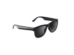 Lenovo Lecoo C8 Smart Glasses Sunglasses Smart Music Headphones Wireless Bluetooth Headphones Driving Glasses Earphone Call with HD Mic (Black Lens)