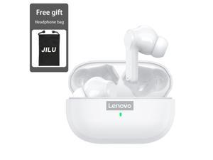 Lenovo LP1S TWS Wireless Earphones Bluetooth Sports Earbuds Dual Stereo Noise Cancelling Headphones Touch Control Game Music Headset with Mic (White)