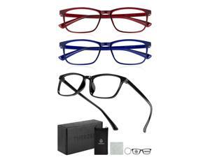 Blue Light Blocking Glasses-3 Pack Computer Gaming Lightweight Square Eyeglasses Frame Filter Blue Ray Anti EyeStrain Eyewear for Women and Men Blue Light Blocking Glasses-3 Pack Computer Gaming Lightweight Square Eyeglasses Frame Filter Blue Ray Anti EyeStrain Eyewear for Women and Men