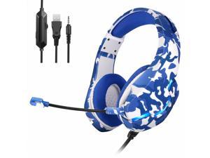 J10 Gaming Wired Headphone Earphones Over-ear Headset Deep Bass Stereo Casque with Microphone for PS4 PS5 for xbox