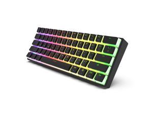 MK61 Wired Mechanical Keyboard Gateron Optical Switch Pudding Keycaps RGB 61 Keys Hot Swappable Gaming Keyboard New Version