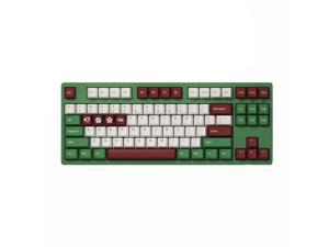 3087DS Matcha Red Bean 87 Keys Mechanical Keyboard Type-C Wired Gateron Switch PBT Keycap Gaming Keyboard
